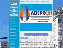 Tablet Screenshot of adeproh.org.ar